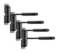 4Pcs Heavy Duty Self-Closing Door Closer Kit - Spring Hinges for Gates & Garages - Safety Hardware with Black Finish - Easy Installation & Reliable Performance