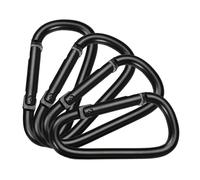 4Pcs Heavy Duty Spring Snapping Hook Aluminum Alloys Snapping Small Mountaineering Buckles D Rings Clip Metal Hooks Mountaineering Buckle Clip Outdoor