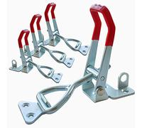 4Pcs Heavy Duty Toggle Latch,1320lbs Adjustable Latch-Style Pull Toggle Clamp with Lock, Pull Action Latch with Catch Plate, Metal Quick Release Draw Latch for Tool Boxes Trunk Jig Smoker Door