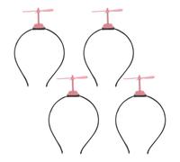 4pcs Helicopter Propeller Headband Pink Cute Novelty Party Headwear