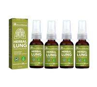 4pcs- Herbal Lung Cleansing Spray, Powerful Lung Breath Spray - Natural Essence, Breath Detox Mist for Respiratory Support, Clears Lungs Of Mucus & Waste, 30ml Portable Travel Friendly Each