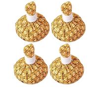 4pcs Herbal Massage Ball Soft Cloth Compress for Home and Travel Use | Yellow Spa Accessory, Full Body Soothing Support, Gentle Texture, Soreness Relief, Wellbeing Improvement