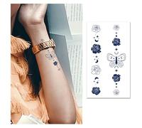 4Pcs Herbal Plant Semi-Permanent Waterproof Tattoo Sticker Simple Tattoo Butterfly Small Fresh Temporary Tattoo Tattoo Sticker Fake Tattoo