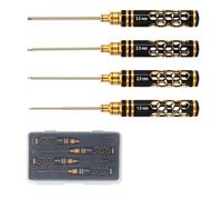 4Pcs Hexagonal Screwdriver Set Coated Tip Honeycombs Handle Allen Wrench 1.5/2/2.5/3.0mm for Remote Control Car Repair Steel Screwdriver