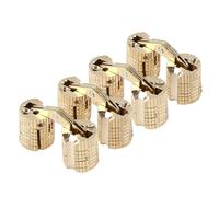 4PCS Hidden Furniture Hinge, 8mm 180° Opening Angle Brass Barrel Hinge Concealed Box Hinges for DIY Jewelry Box Hand Craft Woodwork