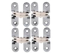 4PCS Hidden Hinges for Cabinet Doors, Zinc Alloy 0-180 Degree Concealed Hinges, Easy Installation for Furniture Kitchen Hidden for Cabinet Doors, Door H