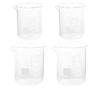 4pcs High Borosilicate Glass Beaker Graduated Measuring Cup 50ml 100ml