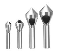 4pcs High Speed Steel Chamfer Tool Drill Bit Coated for Accuracy Countersinking in Metalworking & Carpentry Coated Countersink Drill Bit