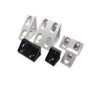 4Pcs High Strength Aluminum Profile Right Angle Triangle Bracket Connector for 2020 3030 4040 4545 4590 2040 3060 4080 Extrusion(4040-4 Hole(Silver))