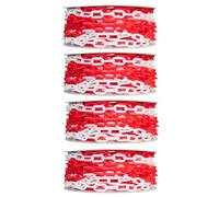 4Pcs High Visibility 25 Meter Plastic Chain - Red and White | 6MM Plastic Chain Barrier for Traffic Control and Parking Space Management (4)
