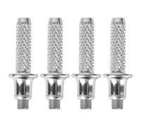 4pcs Hiking Pole Tip Replacement Tungsten Steel Silver Rod Tip | Walking Stick Ferrules, Secure Fit, Grip and Stability, Versatile Compatibility for Fishing Rods