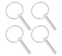 4pcs Hitch Coupler Safety Pin with O-shaped Elastic Snap | Zinc-plated Finish Resists Rust, Quick Swap Replacement for Trailer Gate Latch and Tow Arm, No Tools Required