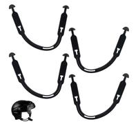 4pcs Hockey Helmet Ear Loops, Durable PP Hockey Helmet Ear Sling Strap Sports Equipment Repair Kit Chin Replacement Parts for Football & Bicycle