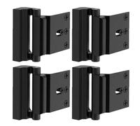 4PCS Home Security Door Lock, Door Reinforcement Locks, Safety Door Bolt High-Strength Construction Finish Frame Locks for Inward Swinging Door Latch (BK)