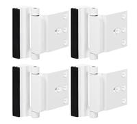 4PCS Home Security Door Lock, Door Reinforcement Locks, Safety Door Bolt High-Strength Construction Finish Frame Locks for Inward Swinging Door Latch (WT)