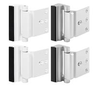 4PCS Home Security Door Lock, Door Reinforcement Locks, Safety Door Bolt High-Strength Construction Finish Frame Locks for Inward Swinging Door Latch (SL+WT)