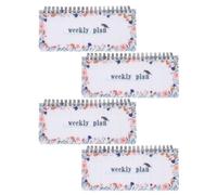 4pcs Horizontal Weekly Planner Notebook, Coil Bound | Paper Minimalist Design, Time Management for Appointments, Weekly Schedules, Project Planning, Home Use