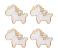 4pcs Horse Brooch for Women 2026 New Year Alloy Lapel Pin | Rhinestone Detail, Secure Fastening, for Scarf or Bag, Vintage Style for Parties and Casual Outings