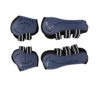 4PCS Horse Leg Protector, Horse Boots, Protective Tendon Boots, Adjustable Open Front Fetlock Boot Breathable Jumping Tendon Boots Blue Set of 4(L)