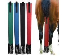 4Pcs Horse Tail Bag, 4 Color Tail Bags for Horses, 28x3x3" Anti-Sting Bag, Protective Fabric Horse Bags with Fastening Tape, Supplies