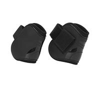 4pcs Horse Tendon Boots, PU Shell Protective Leg Boots with Shock - Absorbing Lining, Adjustable Hook - and - Loop Fasteners for Jumping, Training and Competition (A pair of medium hind legs)