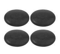4pcs Hot Massage Stones Black 9x7 Curved Stone Massage Tool | Body and Arms Use, Smooth Ergonomic Shape, Even Warmth Distribution with Strong Heat Retention