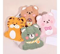 4pcs Hot Water Bottle, Animal Plush Hot Water Bottle, Cute & Cozy Leak-Resistant Hot Water Bag for Hand, Feet, Neck & Shoulder Pain Relief, Hot/Cold Dual-Use Portable Warmer for Adults