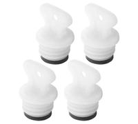 4pcs Hot Water Bottle Stopper Rubber Plug 3.5x2.5x2.5cm winter | Threaded Seal Design, Smooth White Finish, Leakproof Spare Accessory for Households and Dining Rooms