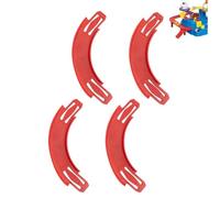 4PCS Hotwheels Curved Track Pieces, 20x4x1.5cm Hotwheels Tracks Connectors, 90-degree Tilt Turn, PP, Compatible With Wheelchairs, Various Standard-sized Vehicle Models