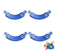 4PCS Hotwheels Curved Track Pieces, 20x4x1.5cm Hotwheels Tracks Connectors, 90-degree Tilt Turn, PP, Compatible With Wheelchairs, Various Standard-sized Vehicle Models