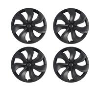 4PCS Hub Cap Car Automobile Hubcap Full Cover Performance Replacement Wheel Cap Accessories Compatible For Tesla Model Y 19 Inch 2017-2024(Matte black)