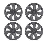 4PCS Hub Cap Car Automobile Hubcap Full Cover Performance Replacement Wheel Cap Accessories Compatible For Tesla Model Y 19 Inch 2017-2024(Gun grey)