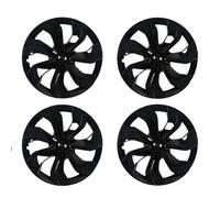 4PCS Hub Cap Car Automobile Hubcap Full Cover Performance Replacement Wheel Cap Accessories Compatible For Tesla Model Y 19 Inch 2017-2024(Bright black)