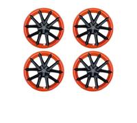 4PCS Hub Cap Car Compatible For Tesla Model 3 2017-2023 18 Inch Wheel Cap Replacement Automobile Wheel Hubcap Full Rim Cover Accessories(Orange)