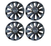 4PCS Hub Cap Compatible For Tesla Model 3 19 Inch Performance Replacement Wheel Cap Rim Cover Hubcap Full Cover Car Accessories 2017-2023(Matte black 2017-2019)