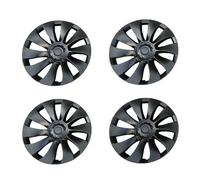4PCS Hub Cap Performance Replacement Wheel Cap Rim Cover Hubcap Full Cover Accessories Compatible For と互換性がある Tesla Model 3 19 Inch 2017-2019 2023(Matte black 2017-2019)