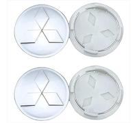 4pcs hub centre caps for Mitsubishi Shogun 58/60/81MM, Wheel Center Hub Caps Car Emblem Badge Wheel Center Caps Hub Cover Hub Center Caps Car Decoration,60mm-Silver