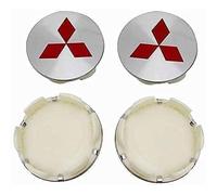 4pcs hub centre caps for Mitsubishi Shogun 58/60/81MM, Wheel Center Hub Caps Car Emblem Badge Wheel Center Caps Hub Cover Hub Center Caps Car Decoration,58mm-Silver