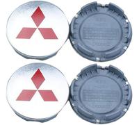 4Pcs Hub Centre Caps for Mitsubishi Triton Double Cab Chassis 60MM, Waterproof Anti Dust Hub Cover Car Wheel Rims Protectors Exterior Decoration Accessories,A