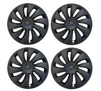 4PCS Hubcaps for Tesla Model Y Juniper 2025 19 Inch | Performance Wheel Covers | Full Rim Protection | Full Rim Accessories,Type A Matte Black