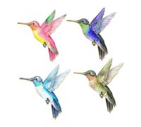 4Pcs Hummingbird Brooch Pin for Clothing Bags Hats Accessories Elegant Metal Design Multifunctional Fashion Jewelry Fashion Lapel Pin