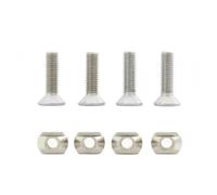 4pcs hydrofoil surfboard stainless steel mounting nut T-bolt, M6M8 hexagon socket head screw cross screw(M6,Hexagon)