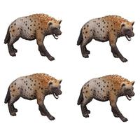 4Pcs Hyena Toy 8.5cm/3.4inch Hyena Figures Model African Safari Animal T-oy Figures Educational Interesting H-yena Model Figure Kids Preschool Figurine Toy