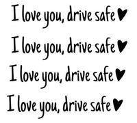 4pcs I Love You Drive Safe Mirror Sticker, Car Stickers And Decals For Women Men, I Love You Drive Safe Waterproof Letters Sticker Decor For Car Wing Mirror