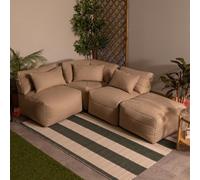4Pcs Icon Noa, 1X Corner, 2X Recliner, 1X Slab, Outdoor Woven Natural