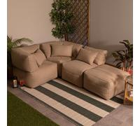 4Pcs Icon Noa, 2X Corner, 1X Recliner, 1X Slab, Outdoor Woven Natural