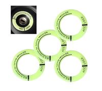 4PCS Ignition Switch Luminous Decoration Ring,Car Engine Start Stop Decoration Ring,Bling Car Interior Accessories for Women,Push to Start Button Cover/Sticker,Key Ignition & Knob Bling Ring,Black