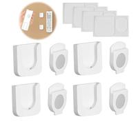 4pcs Improved Strong Magnetic Remote Control Holder,Wall Mounted Organizer for TV Fan,Removable Adhesive Mount No Drilling,Remote Control Storage Convenient for School Homes and Office