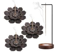 4PCS Incense Sticks Holder, Incense Holder, Incense Stick Holders Upside Down Incense Holder for Sticks Dual Layer Incense Burner with Stand, Ash Catcher for Home Yoga Studio Meditation Deco