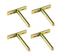4pcs Inch Floating Shelf Bracket Concealed Blind Wall Mount Support | Steel Metal Build, Fits Common Lumber Boards, Space-saving Storage for Living Room and Woodworkers